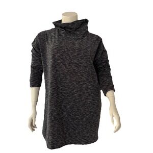 Joe Fresh Active Cowl Neck Tunic Dress Heather Charcoal Women's 2X Plus Stretch